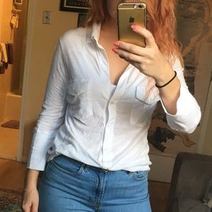 SHEER SLUB SIDE PANEL SHIRT- White blouse